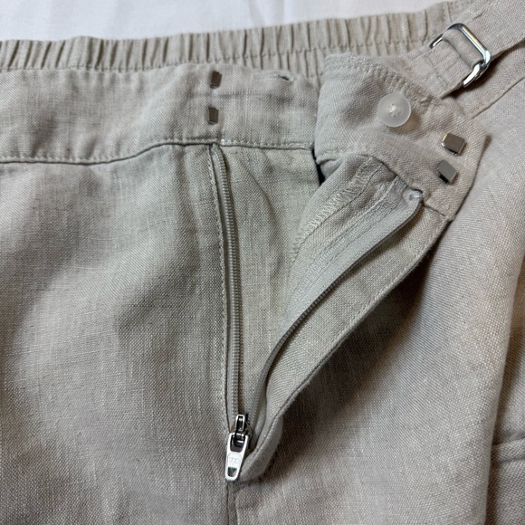 Athleta 100% Linen Stylish Tan Skirt Size 10 - Picture 10 of 10